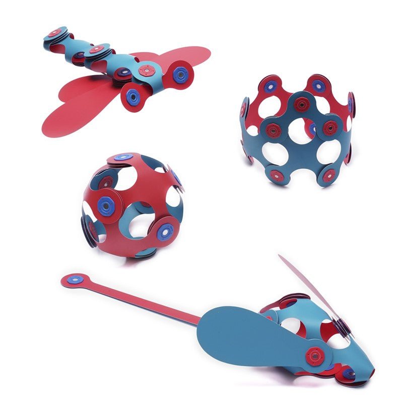 JUEGO DE CONSTRUCCIÓN MAGNÉTICO ·CLIXO ITSY PACK - FLAMINGO/TURQUESA· - Happy Moments Baby