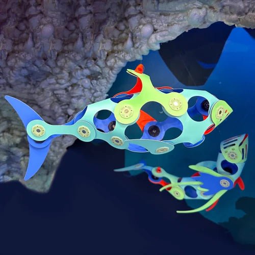 JUEGO DE CONSTRUCCIÓN MAGNÉTICO ·CLIXO OCEAN CREATURES PACK· - Happy Moments Baby