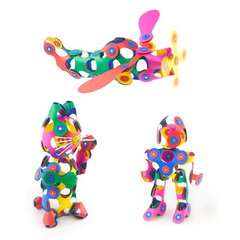 JUEGO DE CONSTRUCCIÓN MAGNÉTICO ·CLIXO SÚPER RAINBOW PACK· - Happy Moments Baby