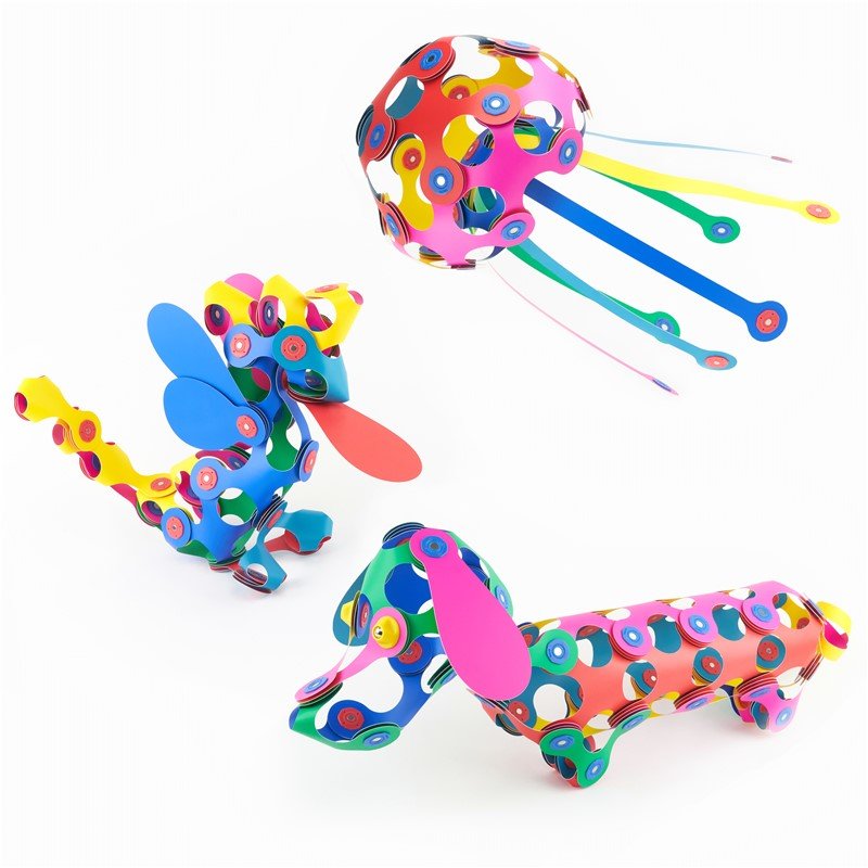 JUEGO DE CONSTRUCCIÓN MAGNÉTICO ·CLIXO SÚPER RAINBOW PACK· - Happy Moments Baby