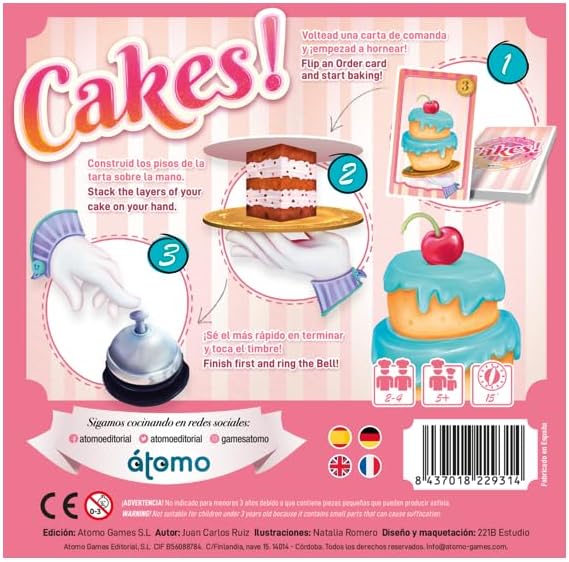 JUEGO DE MESA ÁTOMO ·CAKES BOX· - Happy Moments Baby