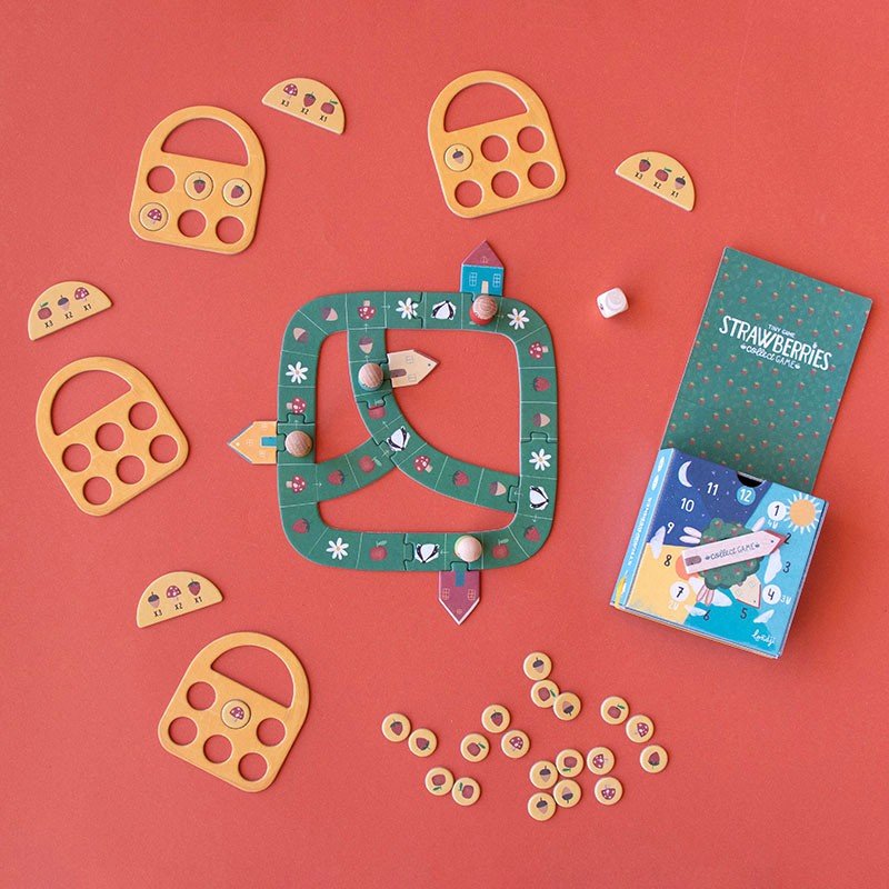 JUEGO DE MESA MINI LONDJI ·TINY STRAWBERRIES· - Happy Moments Baby