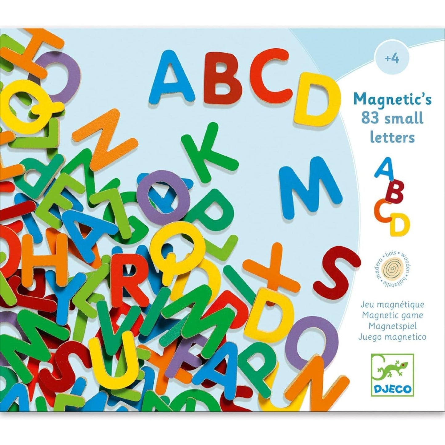 JUEGO EDUCATIVO DJECO ·SET DE 83 LETRAS MAGNÉTICAS PEQUEÑAS· - Happy Moments Baby