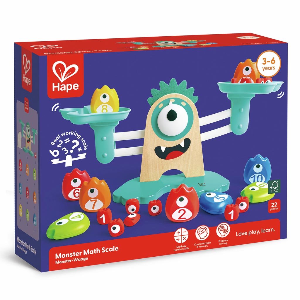 JUEGO EDUCATIVO HAPE HAPE ·BÁSCULA MATEMÁTICA MONSTRUOSA· - Happy Moments Baby