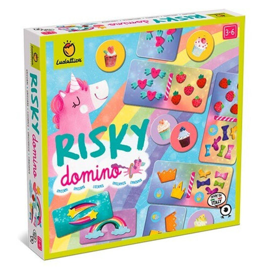JUEGO EDUCATIVO LUDATTICA ·RISKY DOMINO UNICORNIOS· - Happy Moments Baby