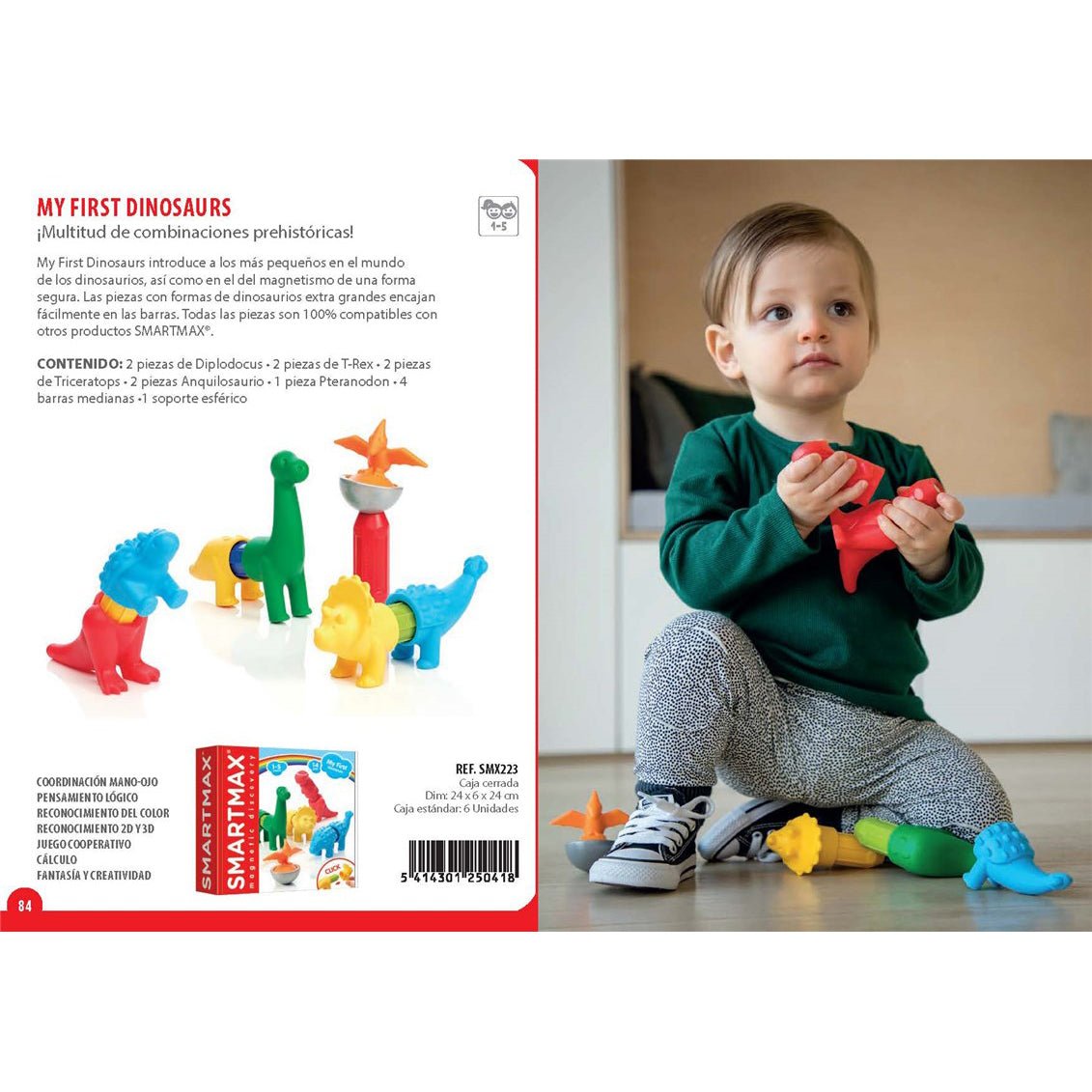 JUEGO EDUCATIVO SENSORIAL ·MY FIRST DINOSAURS· - Happy Moments Baby
