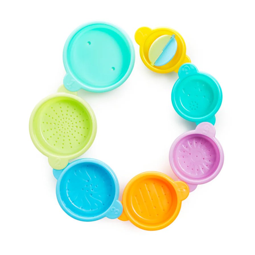 JUGUETE DE BAÑO ·COLADORES TAZAS APILABLES· - Happy Moments Baby