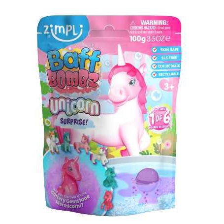 JUGUETE DE BAÑO ZIMPLIKIDS ·BOMBA DE BAÑO SUPRISE UNICORNS· - Happy Moments Baby