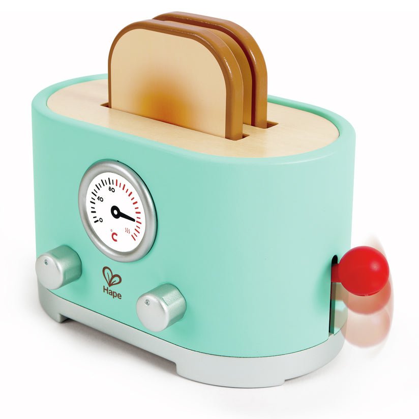 JUGUETE DE MADERA HAPE ·TOSTADORA DING & POP - UP· - Happy Moments Baby