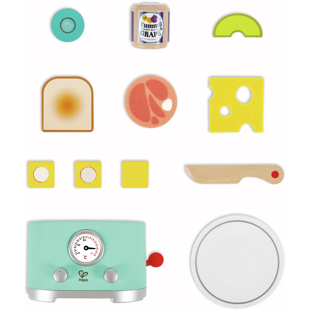 JUGUETE DE MADERA HAPE ·TOSTADORA DING & POP - UP· - Happy Moments Baby