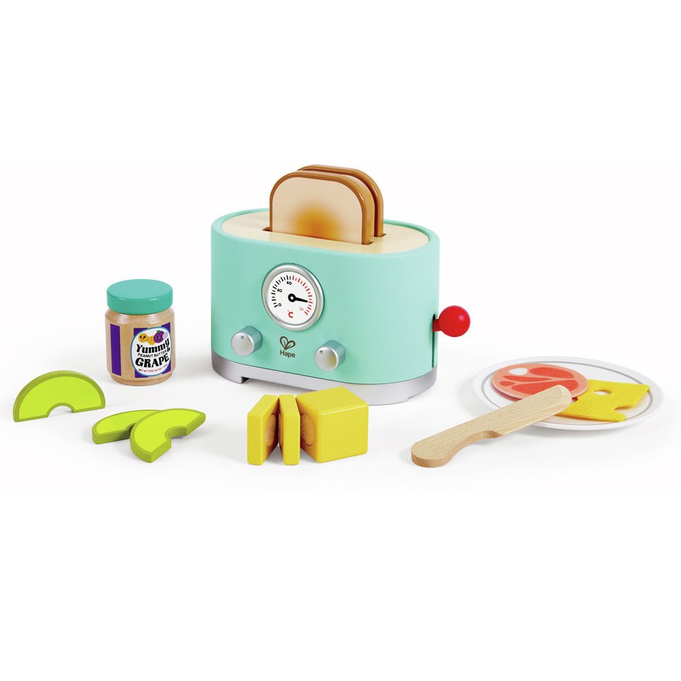 JUGUETE DE MADERA HAPE ·TOSTADORA DING & POP - UP· - Happy Moments Baby
