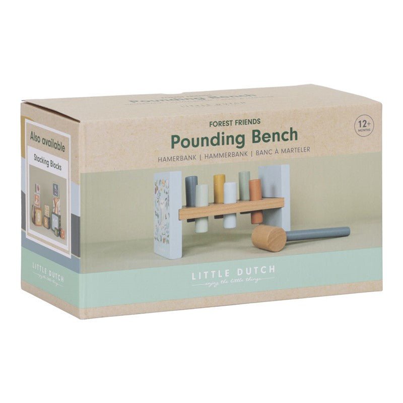 JUGUETE DE MADERA LITTLE DUTCH ·BANCO DE GOLPEO FOREST FRIENDS· - Happy Moments Baby