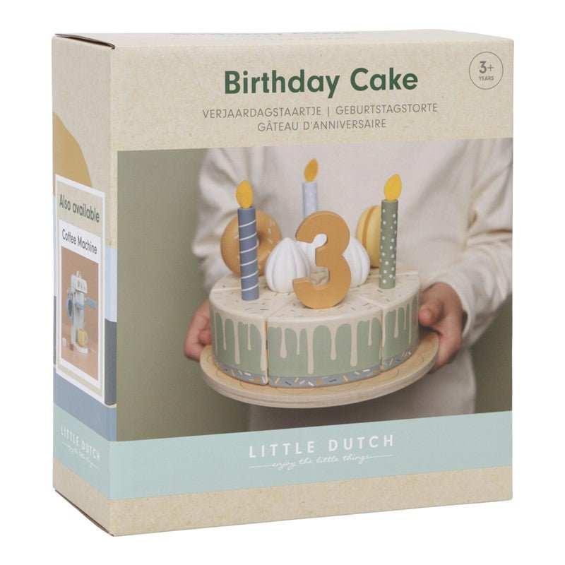 JUGUETE DE MADERA LITTLE DUTCH ·PASTEL DE CUMPLEAÑOS AZUL· - Happy Moments Baby