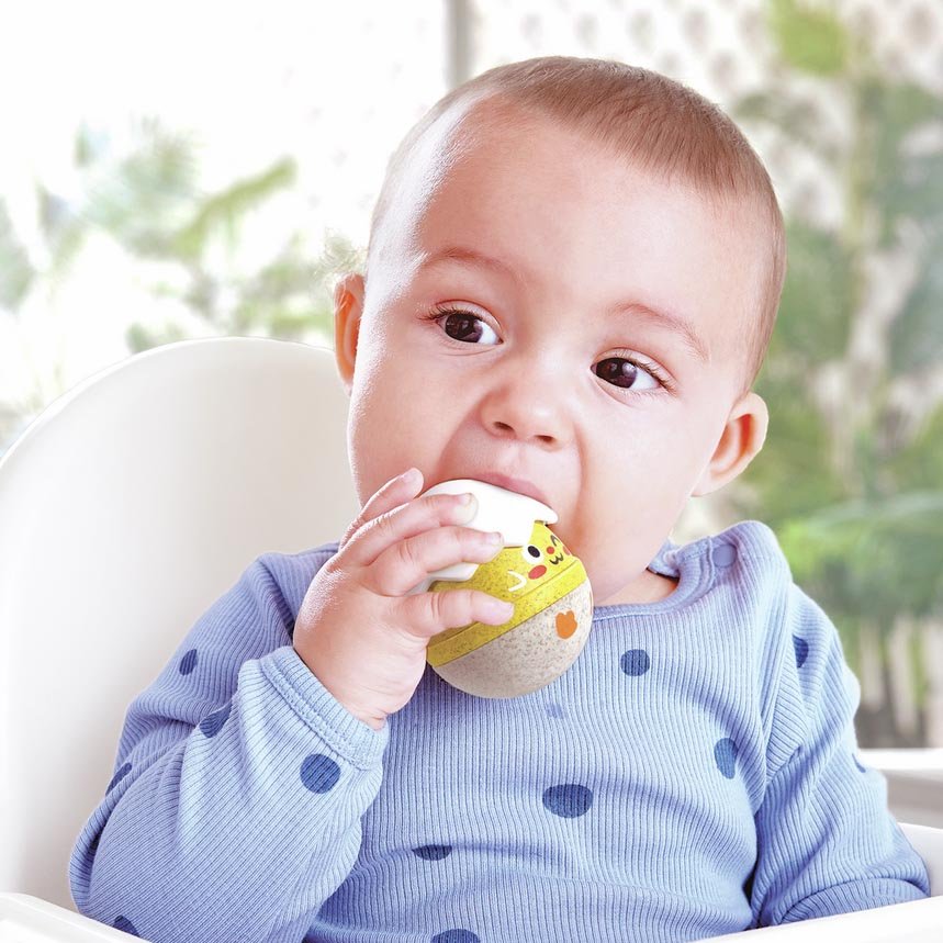 JUGUETE SENSORIAL HAPE ·JUEGO DE 3 SONAJEROS POLLUELOS TAMBALEANTES· - Happy Moments Baby