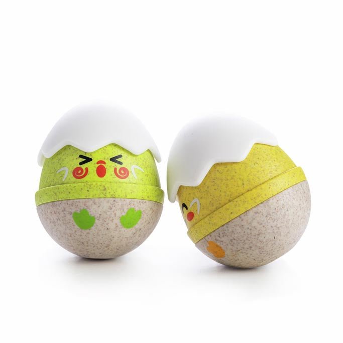 JUGUETE SENSORIAL HAPE ·JUEGO DE 3 SONAJEROS POLLUELOS TAMBALEANTES· - Happy Moments Baby