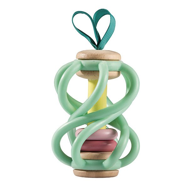 JUGUETE SENSORIAL HAPE ·MORDEDOR AGARRADOR PARA BEBÉ MANZANA· - Happy Moments Baby