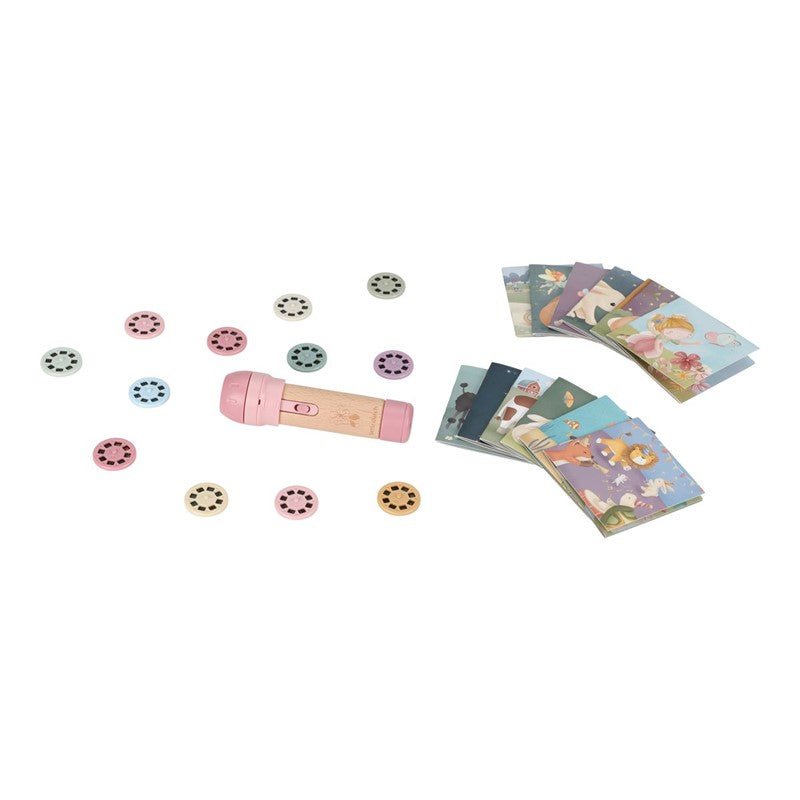 LINTERNA PROYECTOR DE CUENTOS LITTLE DUTCH ·ROSA· - Happy Moments Baby