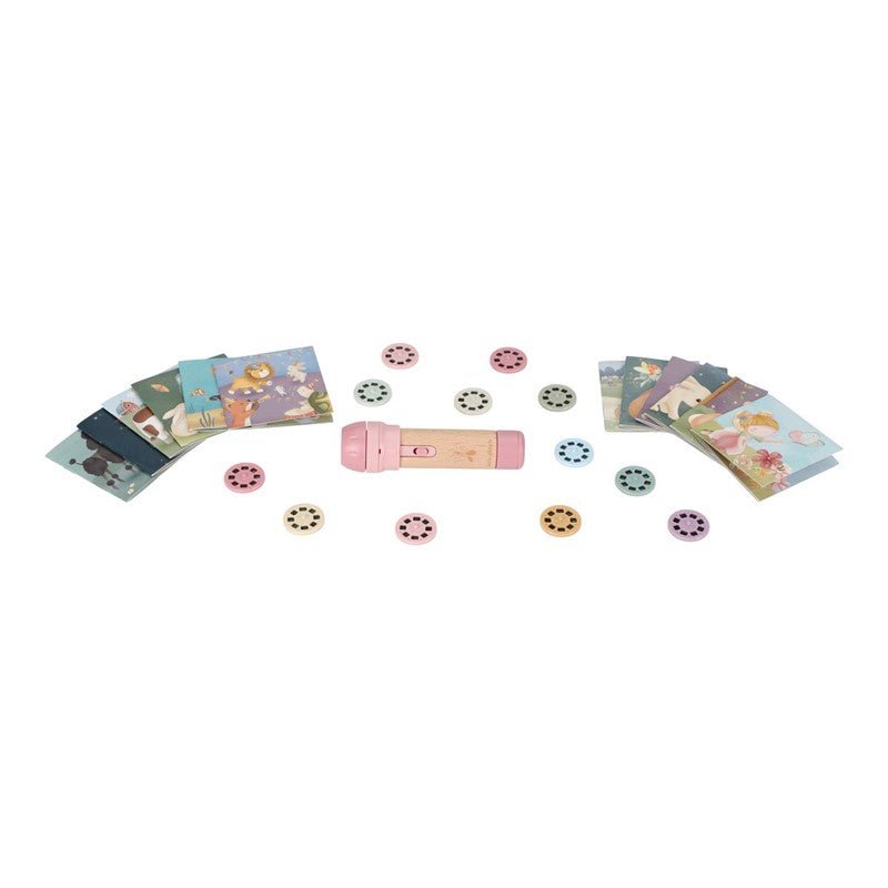 LINTERNA PROYECTOR DE CUENTOS LITTLE DUTCH ·ROSA· - Happy Moments Baby