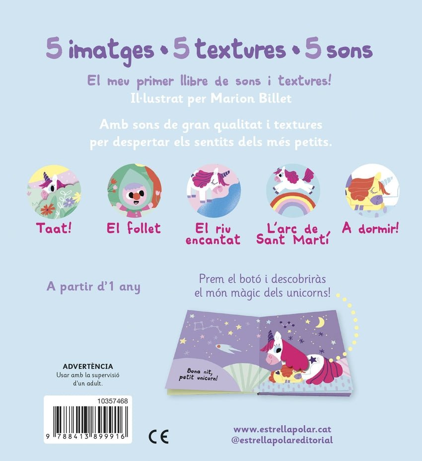 LLIBRE INFANTIL - L'UNICORN MÀGIC. TOCA I ESCOLTA - Happy Moments Baby