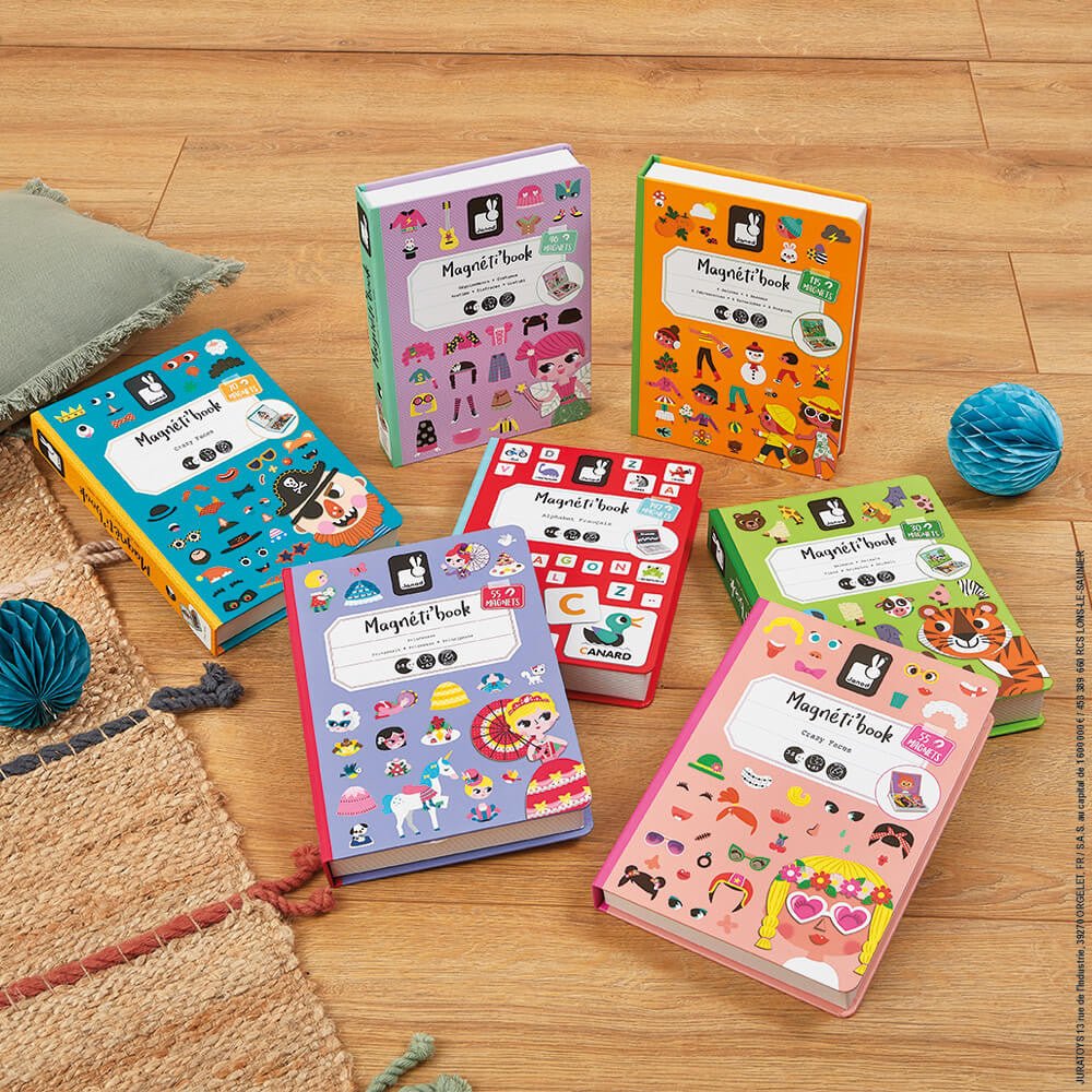 MAGNETI'BOOK JANOD ·CRAZY FACES CHICOS· - Happy Moments Baby