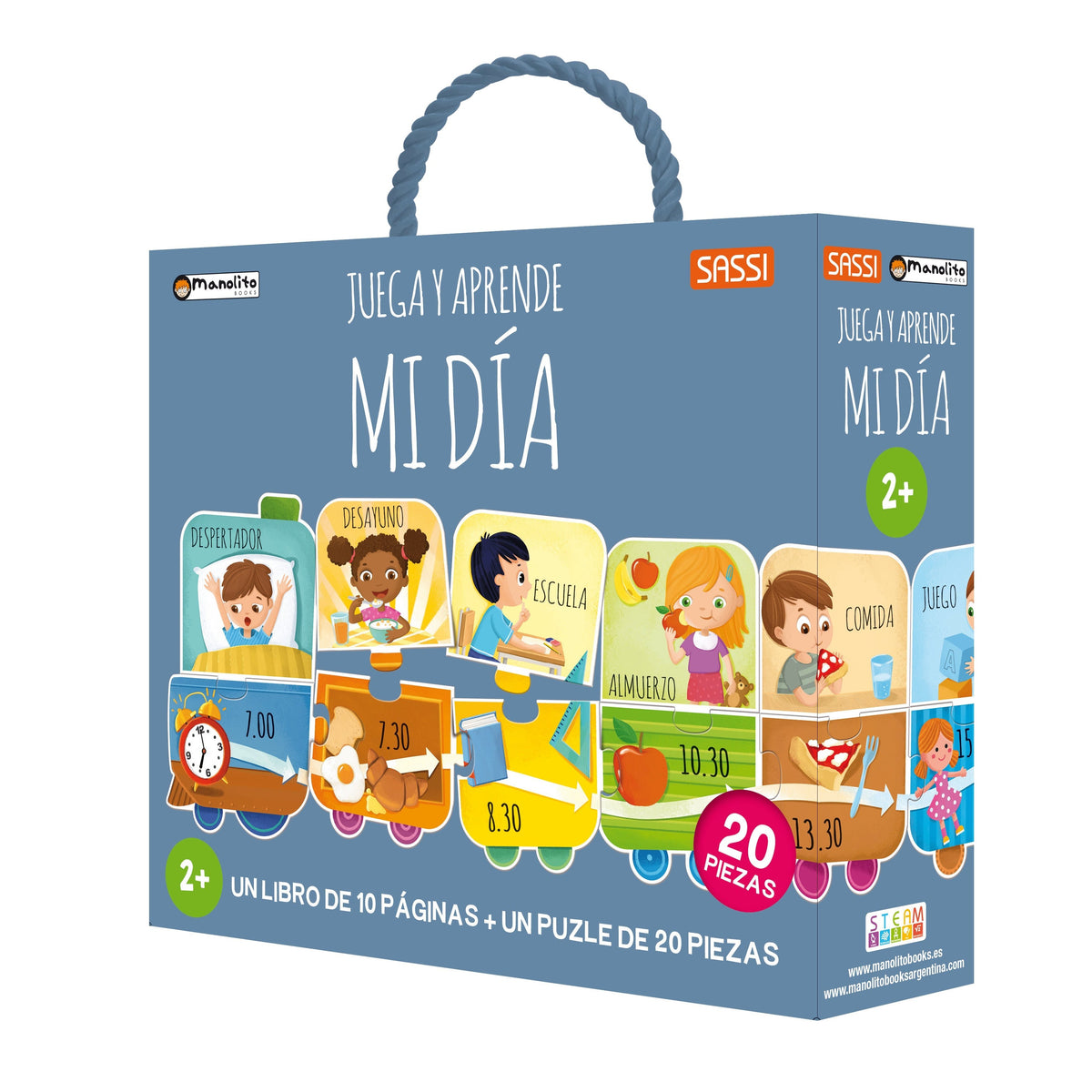 Cubierta de Juega y aprende mi día de Manolito Books