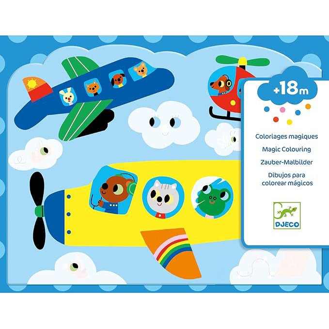 MANUALIDADES DJECO ·COLOREA CON AGUA - ESCONDIDO EN EL CIELO· - Happy Moments Baby