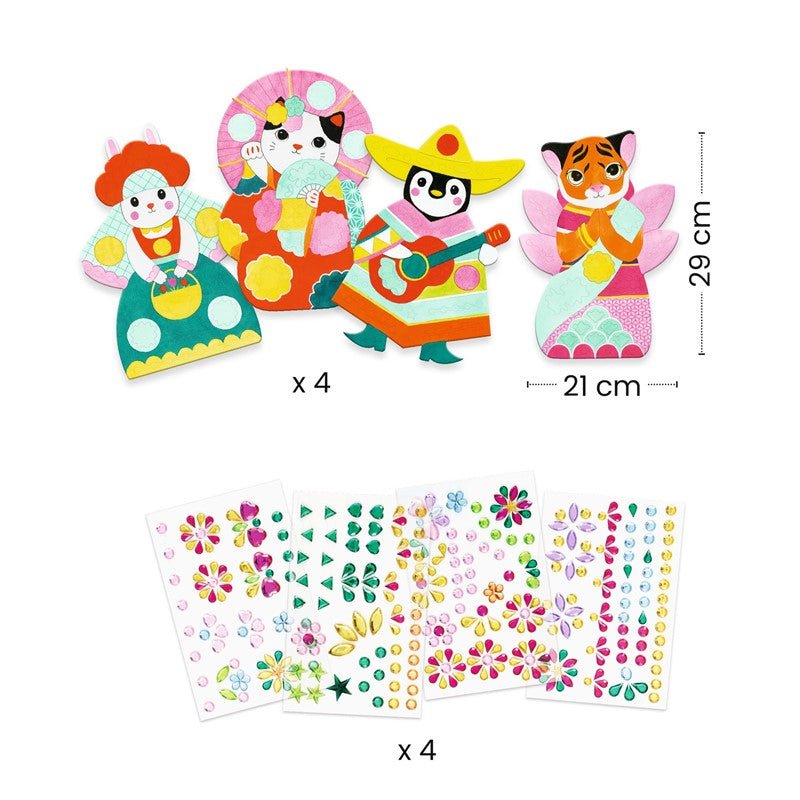 MANUALIDADES DJECO ·CREAR CON PEGATINAS BRILLANTES· - Happy Moments Baby
