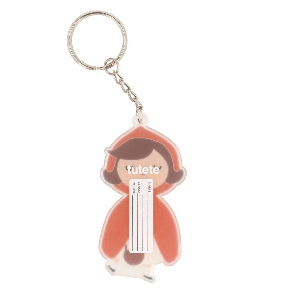 MOCHILA ESCOLAR MEDIANA TUTETE + LLAVERO PERSONALIZABLE ·LITTLE RED· - Happy Moments Baby