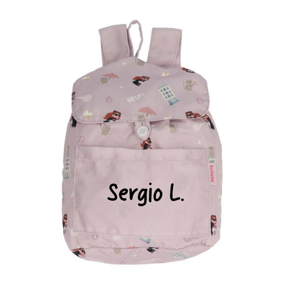 MOCHILA INFANTIL PEQUEÑA TELA TUTETE ·FANTASTIC GIRL·