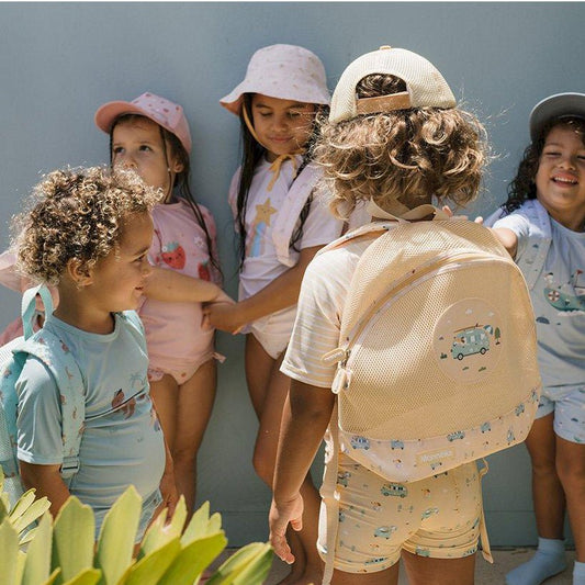 MOCHILA INFANTIL PLAYA ANTIARENA ·COOL DINOS· - Happy Moments Baby