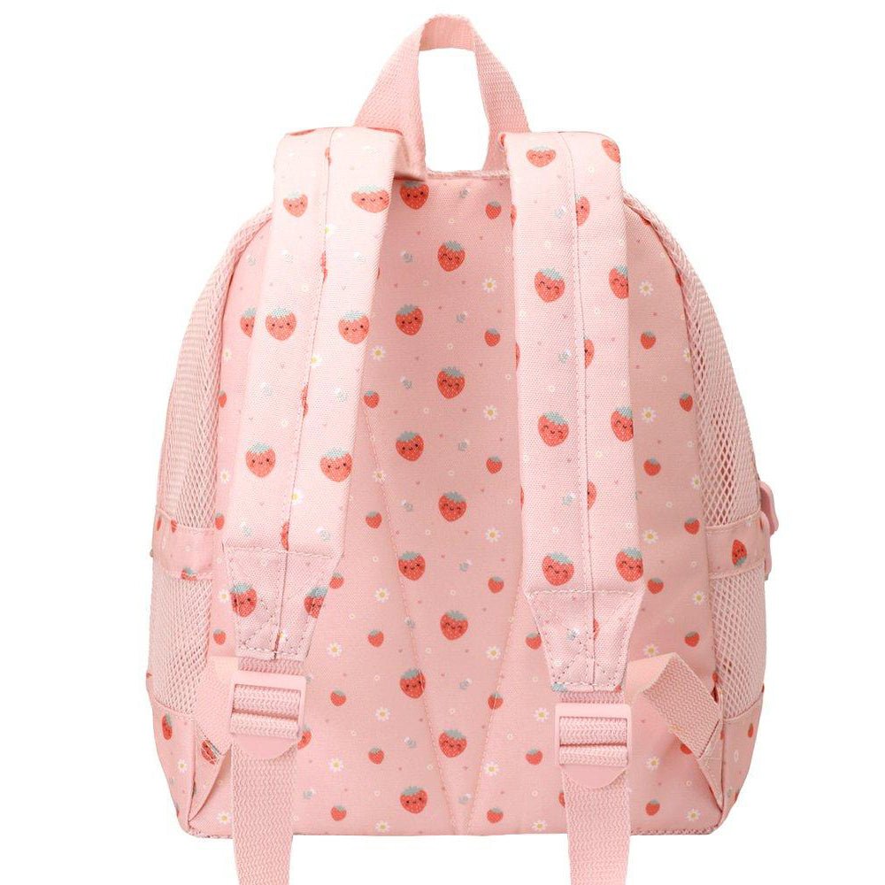 MOCHILA INFANTIL PLAYA ANTIARENA ·STRAWBERRIES· - Happy Moments Baby