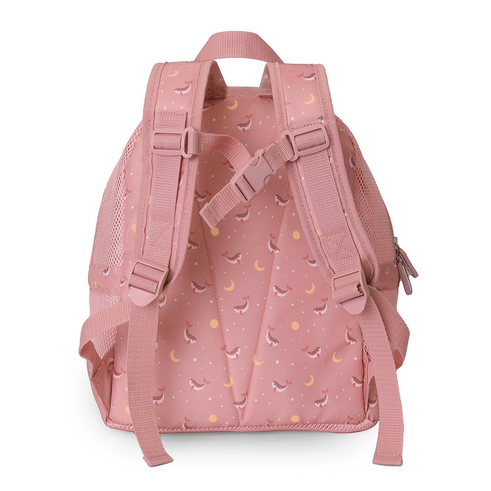 MOCHILA INFANTIL PLAYA ANTIARENA TUTETE ·WHALE PINK· - Happy Moments Baby