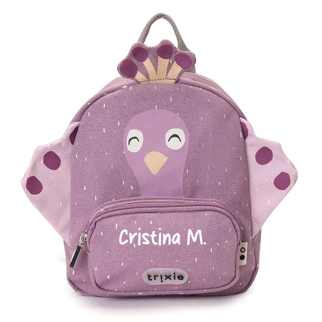 MOCHILA INFANTIL TRIXIE PEQUEÑA ·PAVO REAL· - Happy Moments Baby