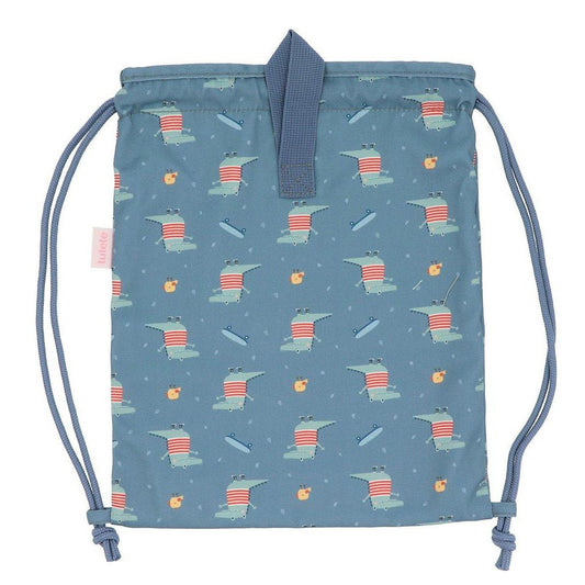 MOCHILA SACO INFANTIL DE TELA TUTETE ·CROC· - Happy Moments Baby
