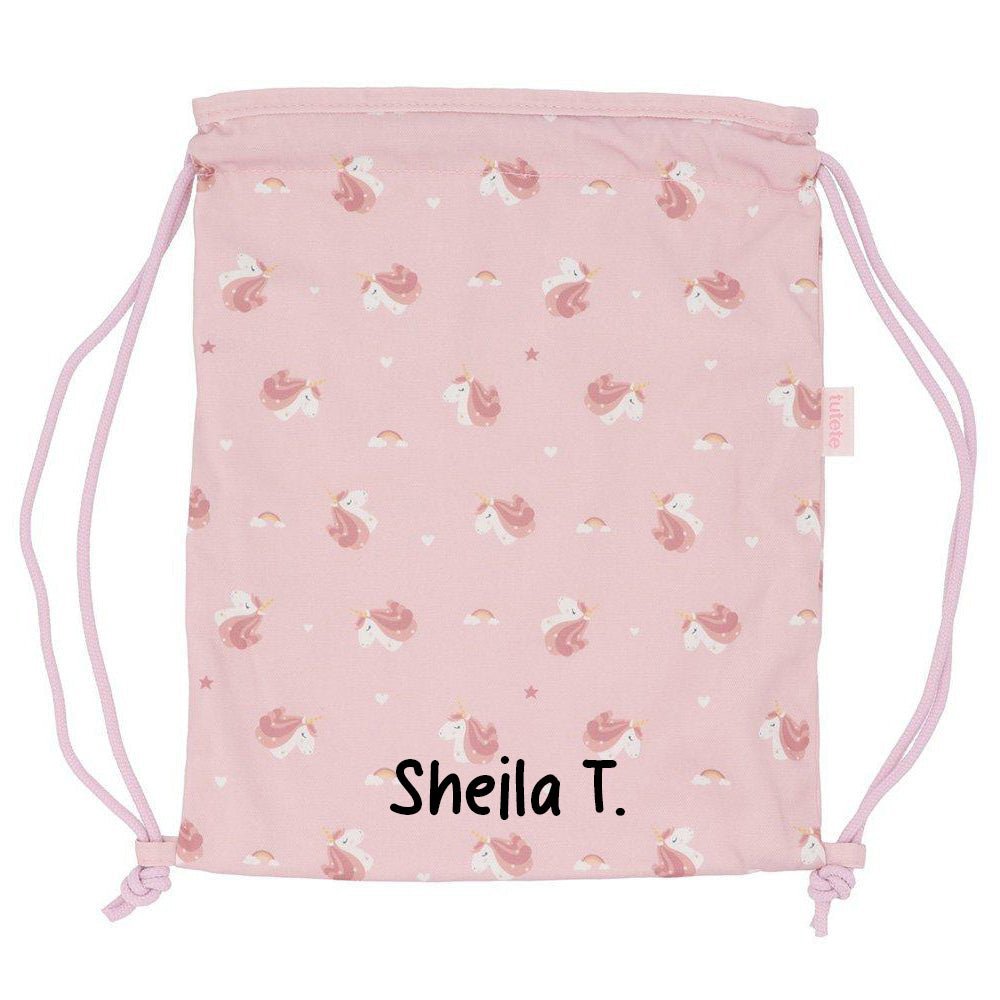 MOCHILA SACO INFANTIL DE TELA TUTETE ·MAGICAL UNICORN· - Happy Moments Baby
