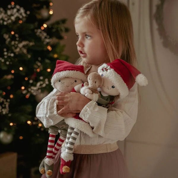 MUÑECA DE TELA MEDIANA LITTLE DUTCH ·ROSA NAVIDAD· - Happy Moments Baby