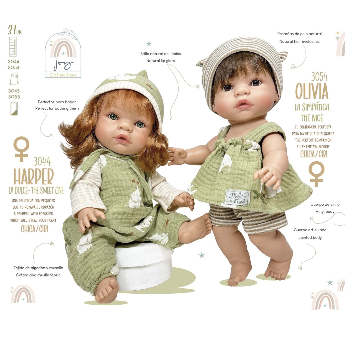 MUÑECA JOY NINES D'ONIL ·OLIVIA 37CM· - Happy Moments Baby