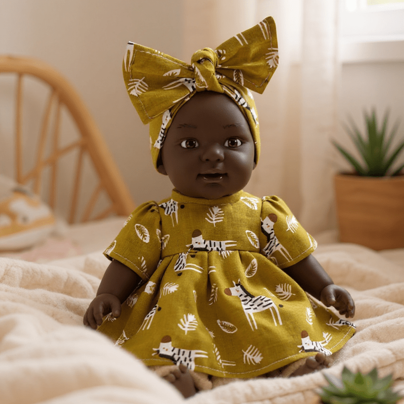 MUÑECA NINES D'ONIL ·COCO MAHA MOSTAZA 31CM· - Happy Moments Baby