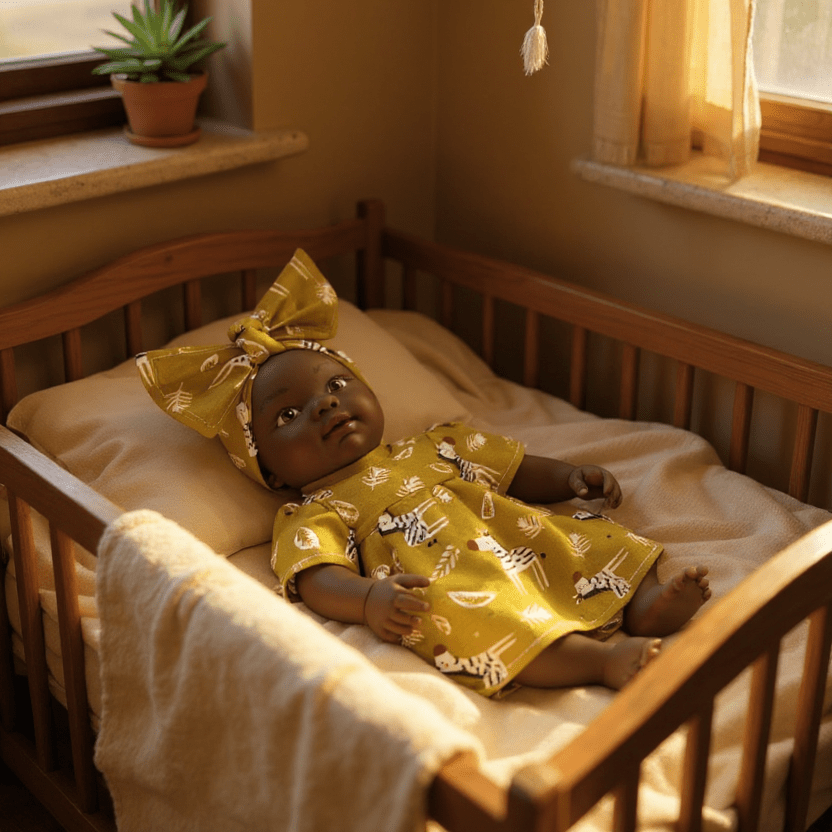 MUÑECA NINES D'ONIL ·COCO MAHA MOSTAZA 31CM· - Happy Moments Baby