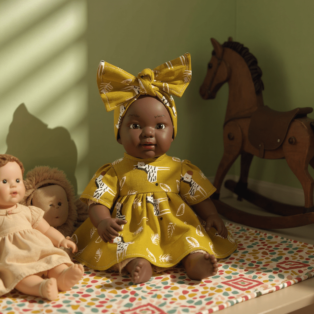 MUÑECA NINES D'ONIL ·COCO MAHA MOSTAZA 31CM· - Happy Moments Baby