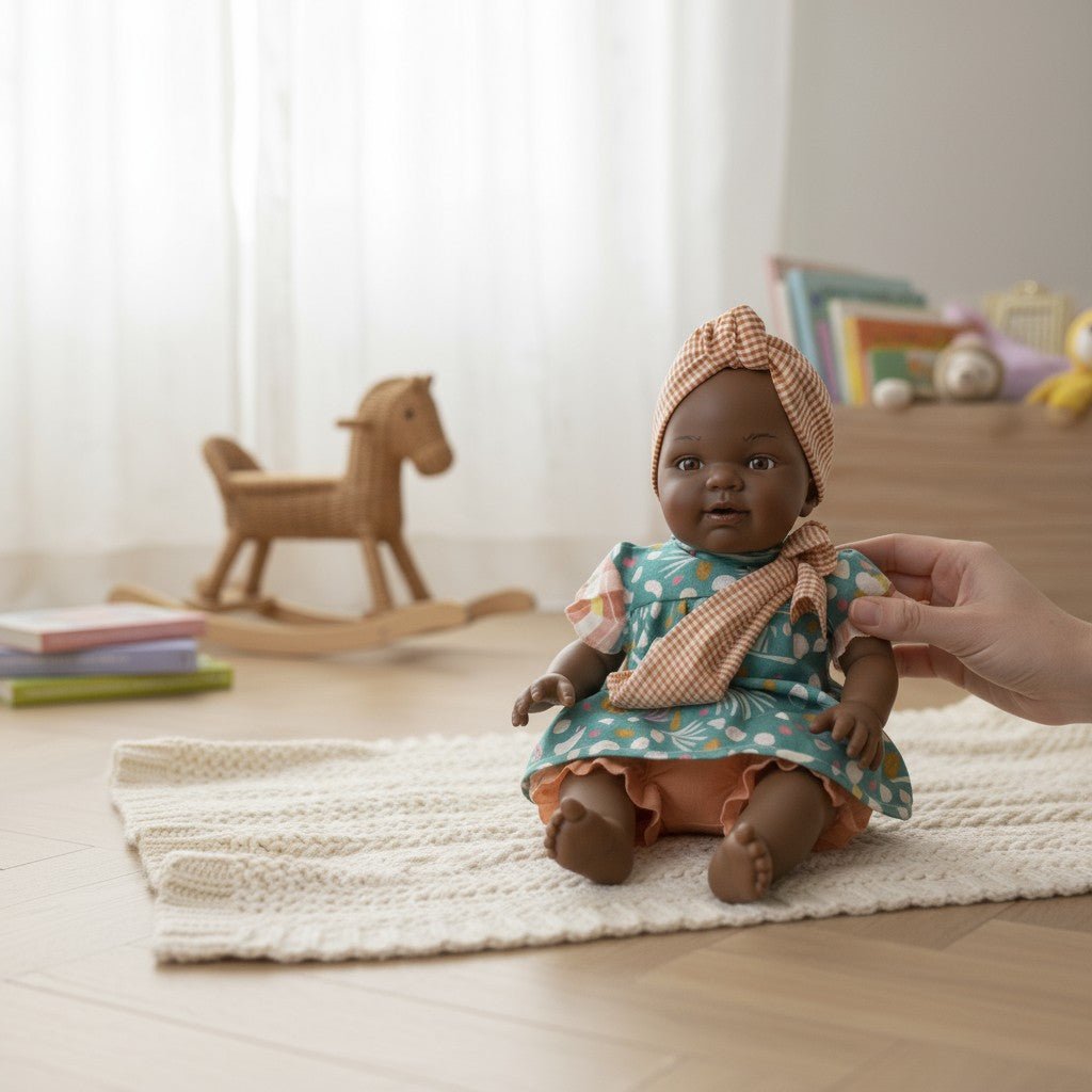 MUÑECA NINES D'ONIL ·COCO MAHA VERDE 31CM· - Happy Moments Baby