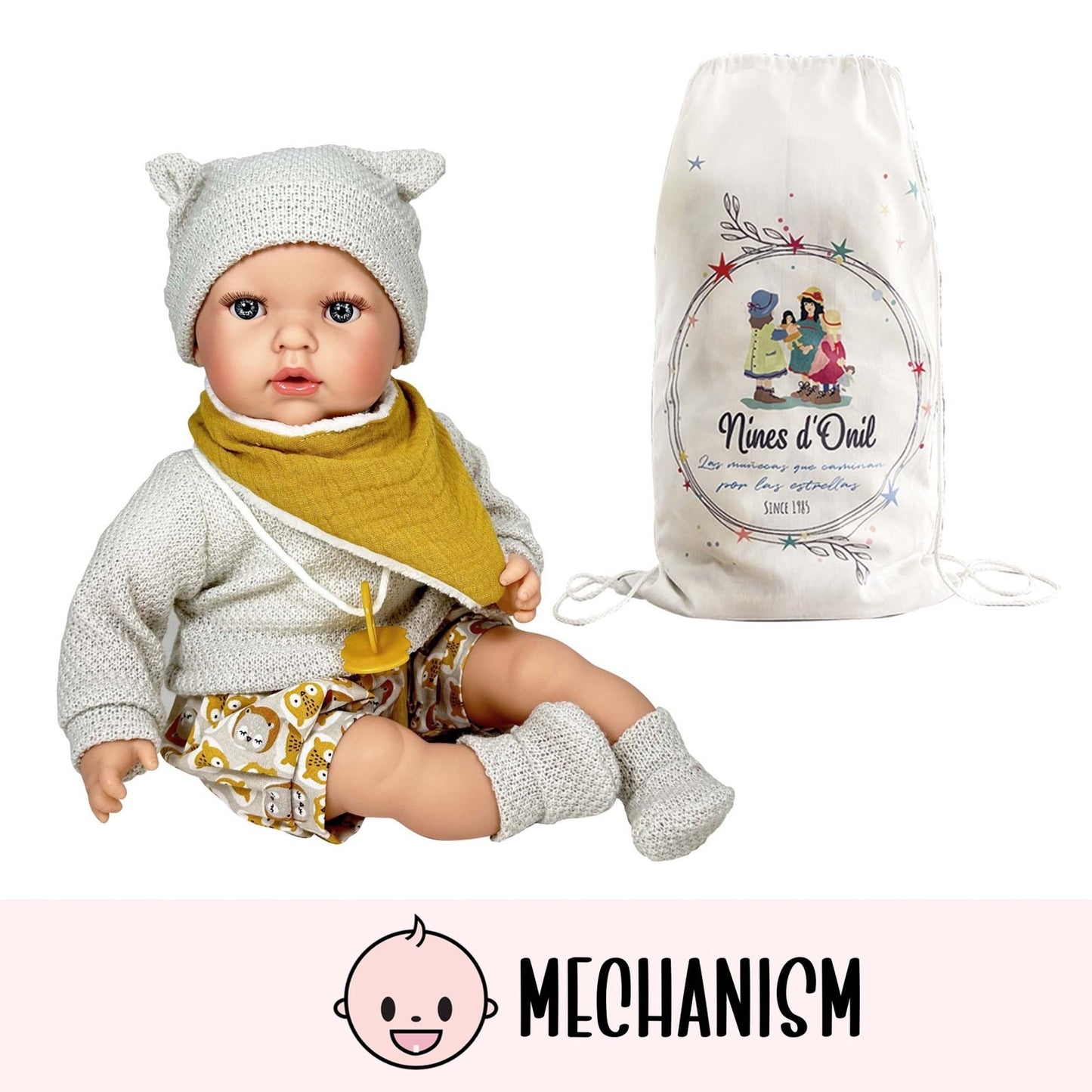 MUÑECO NINES D'ONIL ·LITTLE LUCAS 40CM· - Happy Moments Baby
