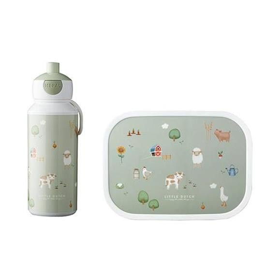 PACK ALMUERZO LITTLE DUTCH ·FIAMBRERA Y BOTELLA LITTLE FARM· - Happy Moments Baby