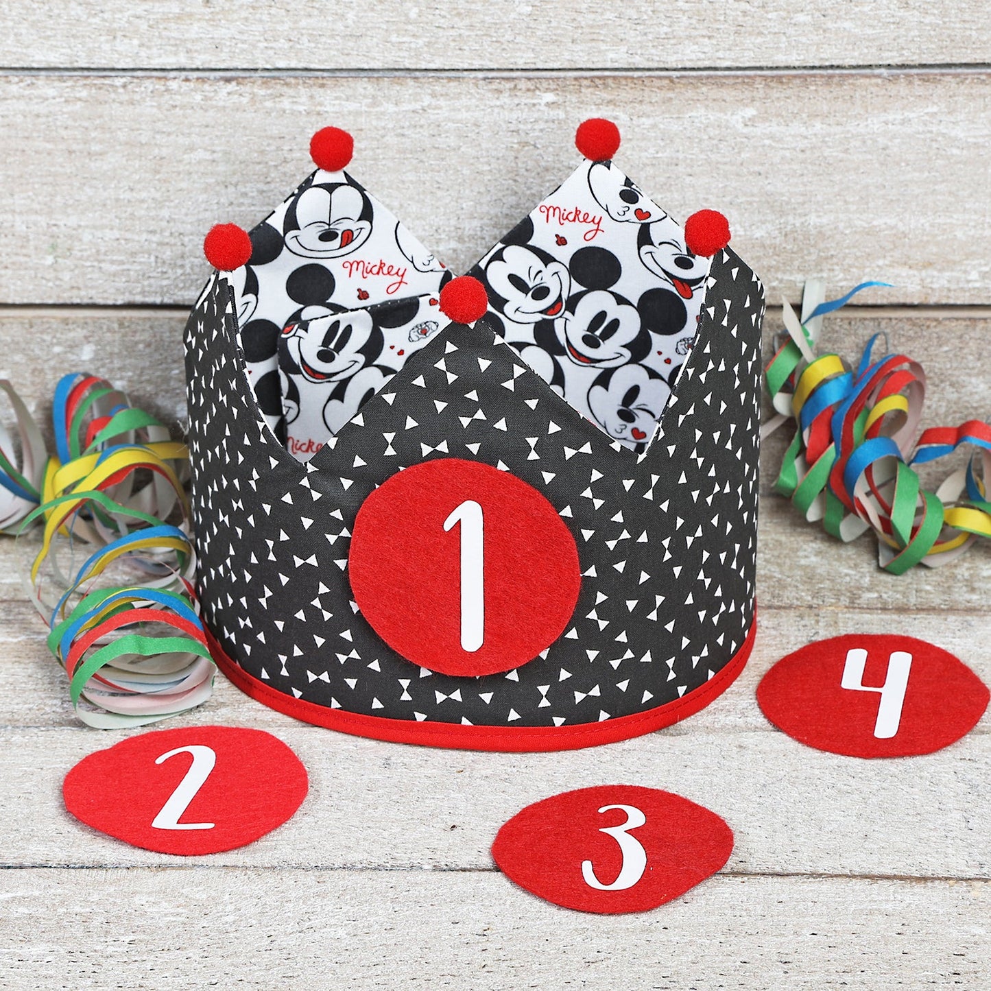 PACK CORONA + CAMISETA CUMPLEAÑOS ·MICKEY· - Happy Moments Baby