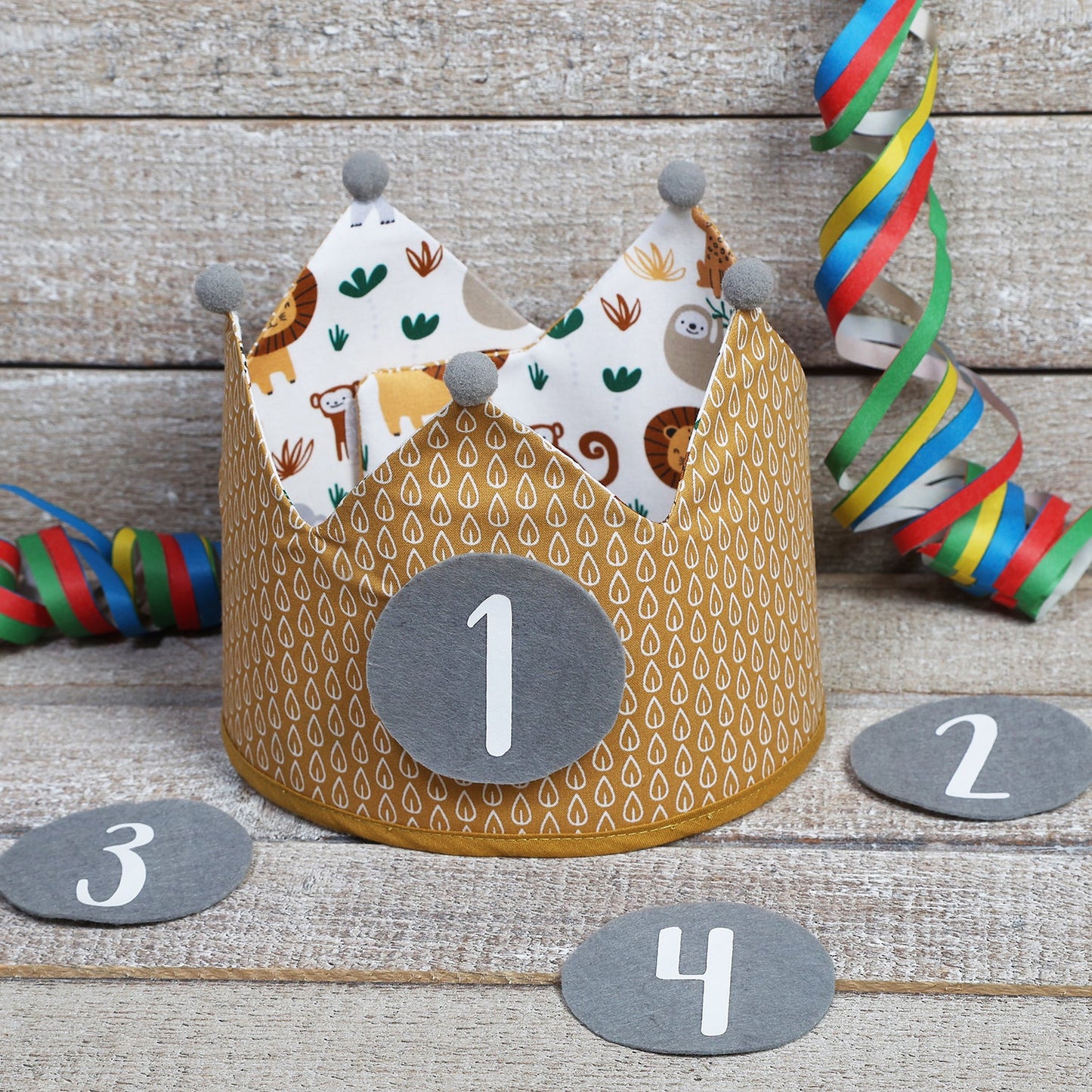 PACK CORONA + CAMISETA CUMPLEAÑOS ·WILD LIFE· - Happy Moments Baby