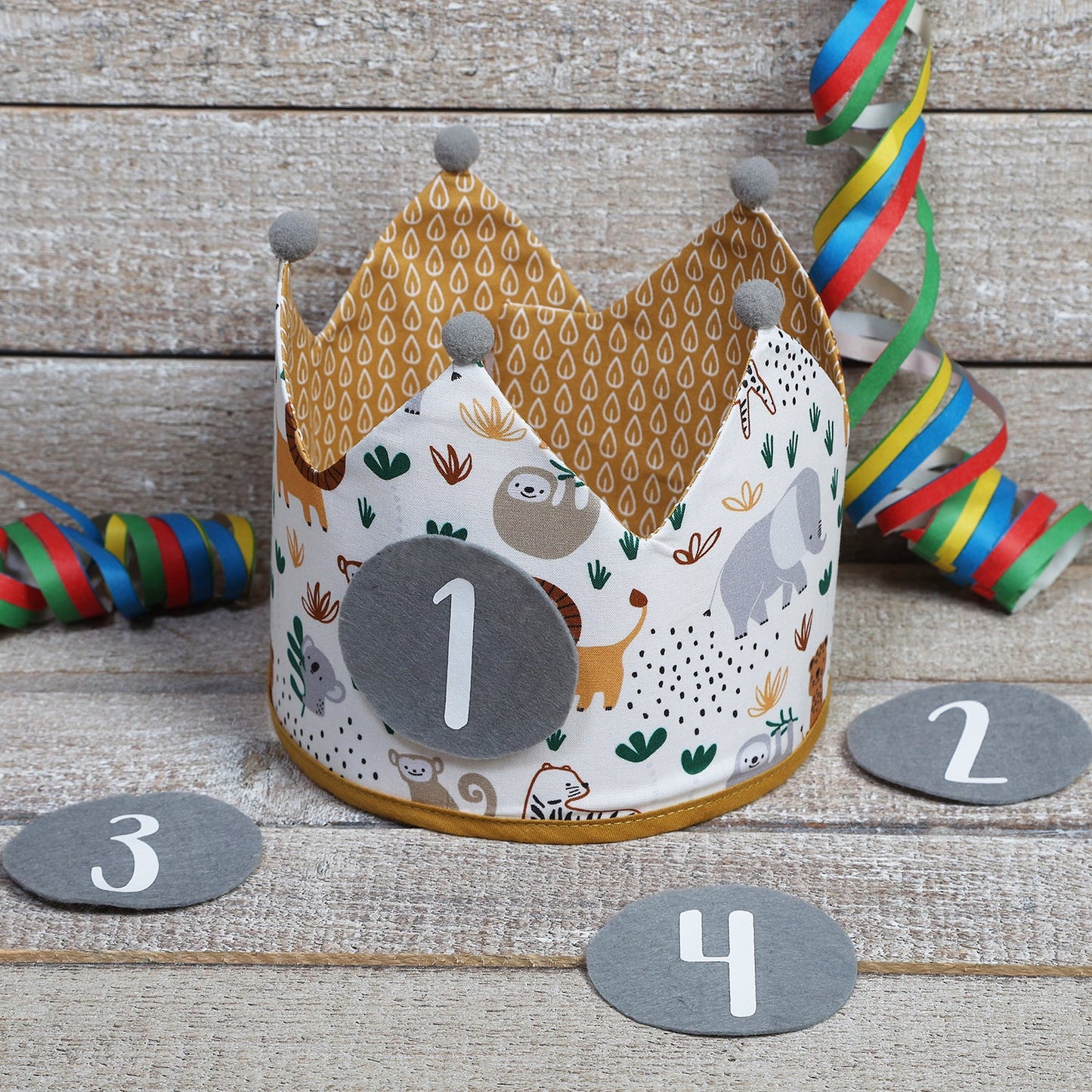 PACK CORONA + CAMISETA CUMPLEAÑOS ·WILD LIFE· - Happy Moments Baby