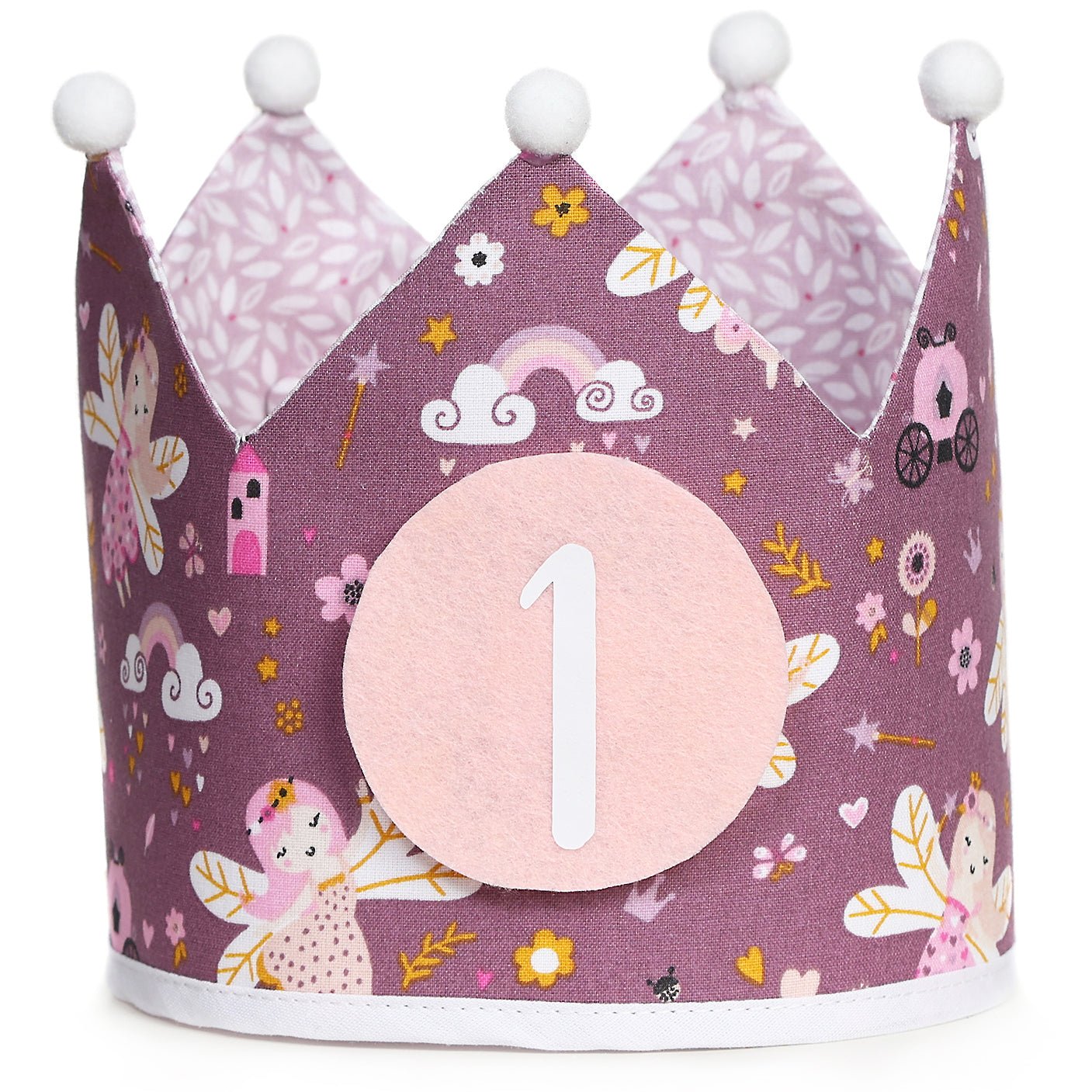 PACK CORONA + CAMISETA + TOPPER CUMPLEAÑOS ·HADAS· - Happy Moments Baby