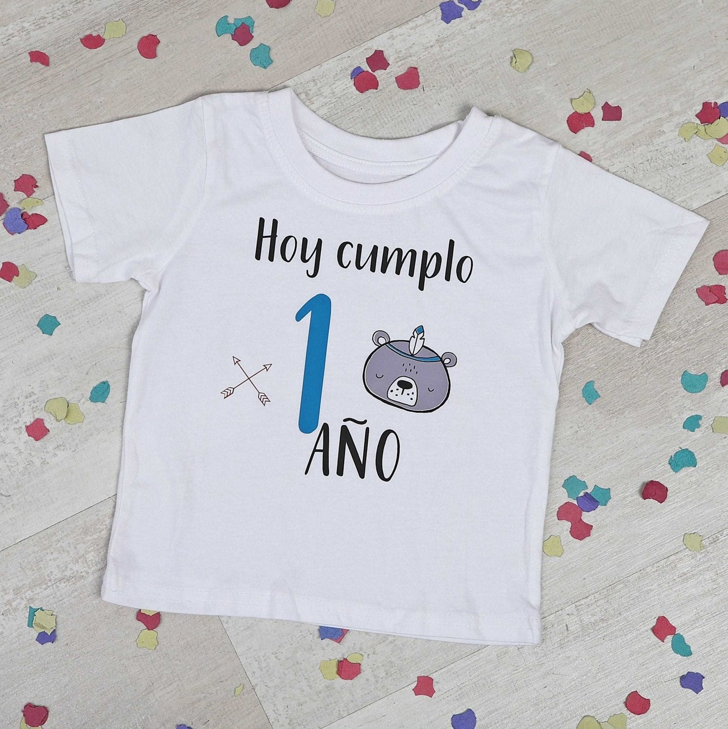 PACK CORONA + CAMISETA + TOPPER CUMPLEAÑOS ·INDIO· - Happy Moments Baby