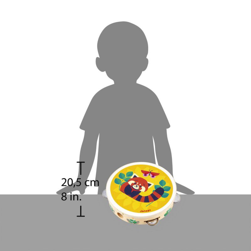 PANDERETA DE MADERA JANOD ·GIOIA TIGRE· - Happy Moments Baby