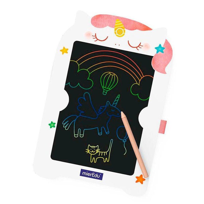 PIZARRA DE DIBUJO Y ESCRITURA LCD ·UNICORNIO· - Happy Moments Baby